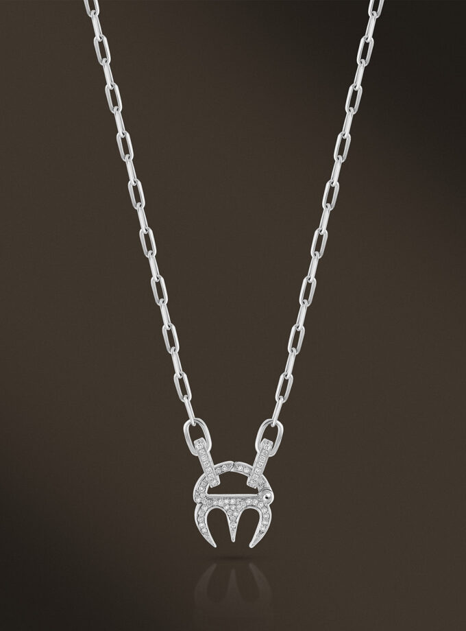 Demicheli Logo - Clasp Pendant Full Pave